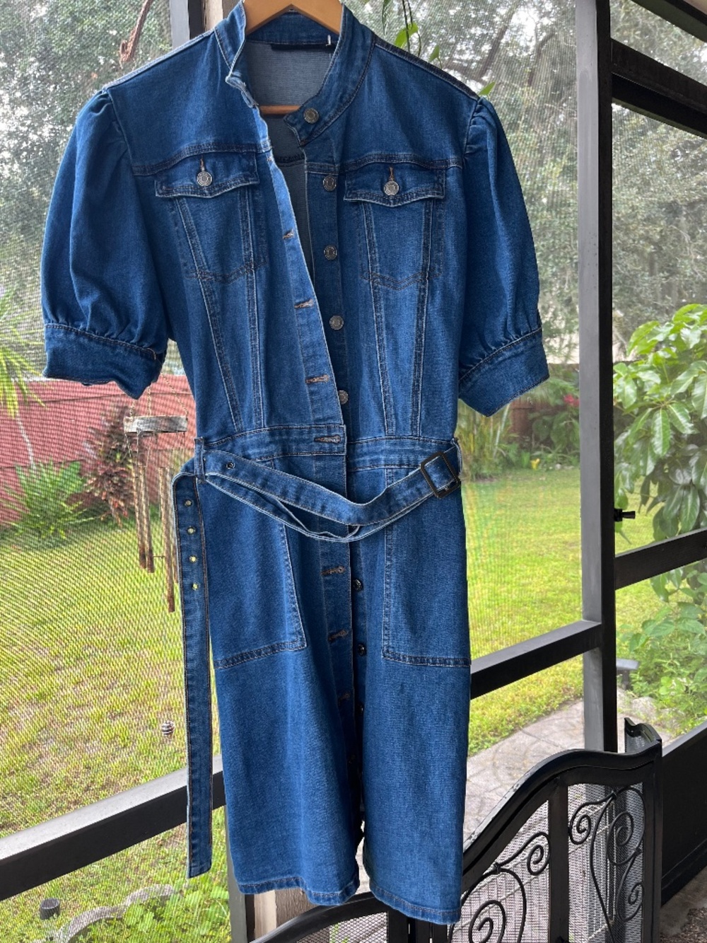 Jones New York midi denim shirt dress sz XL